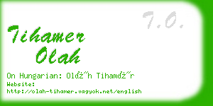 tihamer olah business card